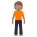 🧍🏽 person standing: medium skin tone display on JoyPixels